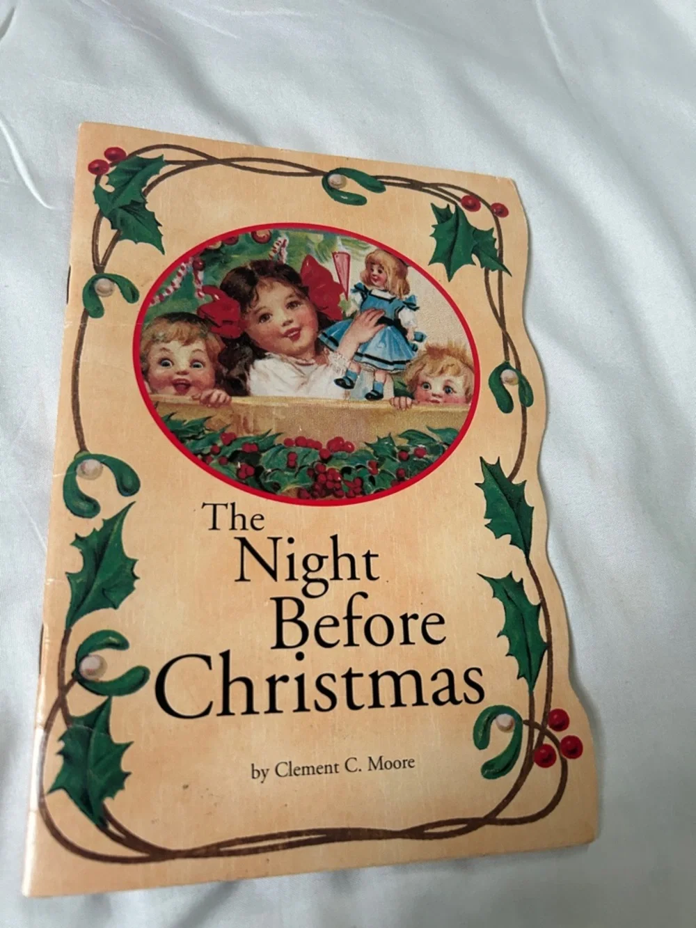 The night before Christmas book, antique postcard, Christmas memories